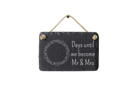 Wedding Countdown Slate Sign